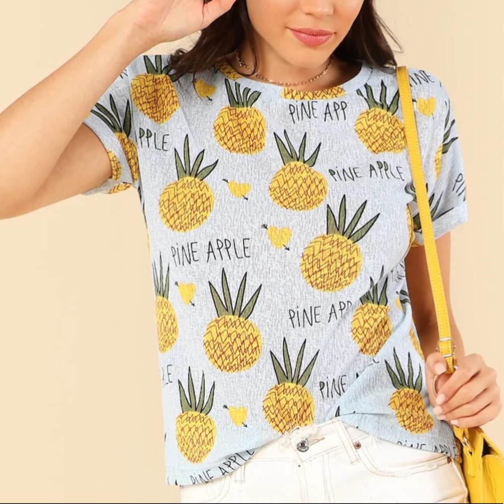 Pineapple Print Tee - Picture 4 of 4